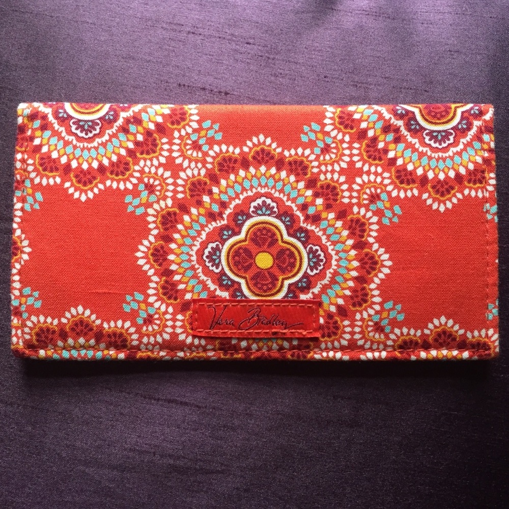 VERA BRADLEY NWOT orange boho patterned wallet